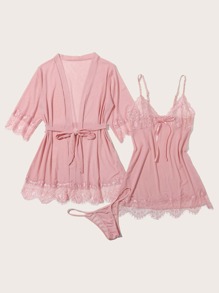 3pack Robe & Babydoll Set