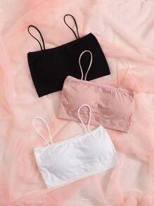 3pack Solid Bralette Set