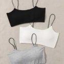 3pack Solid Bralette Set