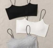 3pack Solid Bralette Set