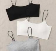 3pack Solid Bralette Set