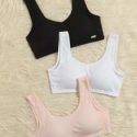 3pack Solid Bralette Set