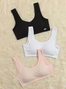 3pack Solid Bralette Set