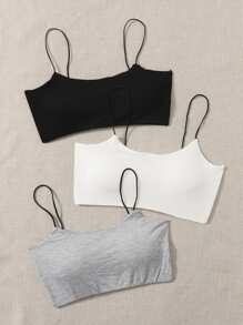 3pack Solid Bralette Set