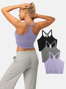 3pack Solid Sports Bra