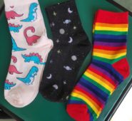 3pairs Dinosaur Graphic Crew Socks