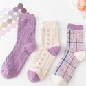 3pairs Ditsy Floral Crew Socks