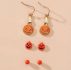3pairs Halloween Pumpkin Decor Earrings