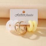 3pairs Minimalist Hoop Earrings