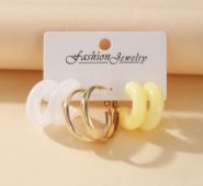 3pairs Minimalist Hoop Earrings