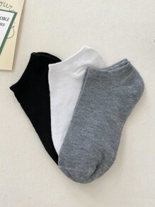 3pairs Simple Ankle Socks