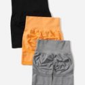 3pc Marled Knit Sports Shorts Set