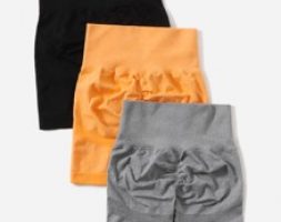 3pc Marled Knit Sports Shorts Set