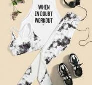 3pcs Absorbs Sweat Slogan Graphic Sports Set