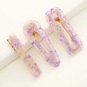 3pcs Acrylic Decor Hair Clip