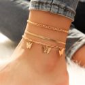 3pcs Butterfly Charm Anklet