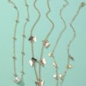 3pcs Butterfly Decor Chain Necklace