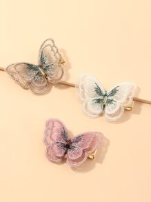 3pcs Butterfly Decor Hair Clip