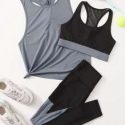 3pcs Colorblock Sports Set