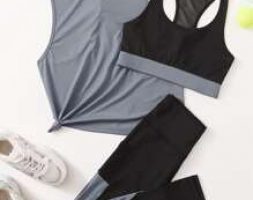 3pcs Colorblock Sports Set
