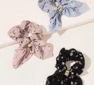 3pcs Ditsy Floral Bow Knot Decor Scrunchie