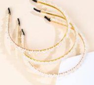 3pcs Faux Pearl Decor Headband