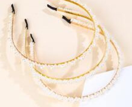 3pcs Faux Pearl Decor Headband