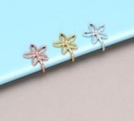 3pcs Floral Decor Nose Ring