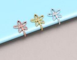 3pcs Floral Decor Nose Ring