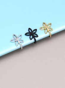 3pcs Floral Decor Nose Ring