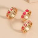 3pcs Floral Decor Ring