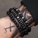 3pcs Guys Beaded Bracelet