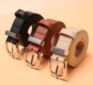 3pcs Guys PU Buckle Belt