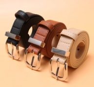 3pcs Guys PU Buckle Belt