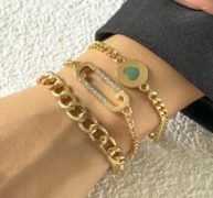 3pcs Heart Decor Bracelet