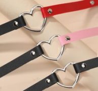 3pcs Heart Decor Choker