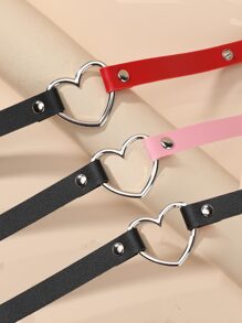 3pcs Heart Decor Choker