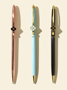 3pcs Leaf Design Ballpoint Pen