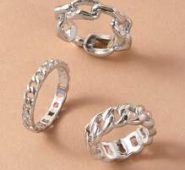 3pcs Link Decor Ring