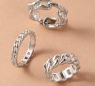 3pcs Link Decor Ring