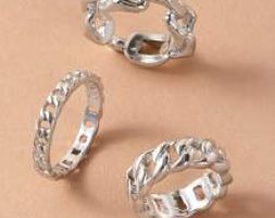 3pcs Link Decor Ring