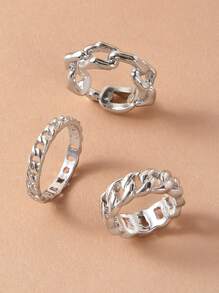 3pcs Link Decor Ring