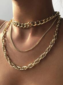 3pcs Minimalist Chain Necklace