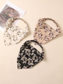 3pcs Plaid Print Hair Band