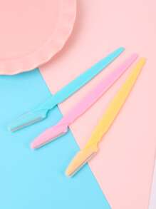 3pcs Random Color Eyebrow Trimming Knife