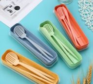 3pcs Random Cutlery Set & 1pc Box