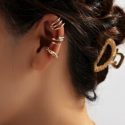 3pcs Rhinestone Decor Ear Cuff