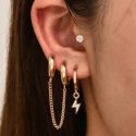 3pcs Rhinestone Decor Earrings