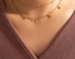 3pcs Rhinestone Star Charm Choker