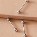 3pcs Simple Geometric Design Lip Stud